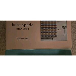 NEW Kate Spade New York Fabric Shower Curtain Striped 72 x 72, Multicolor